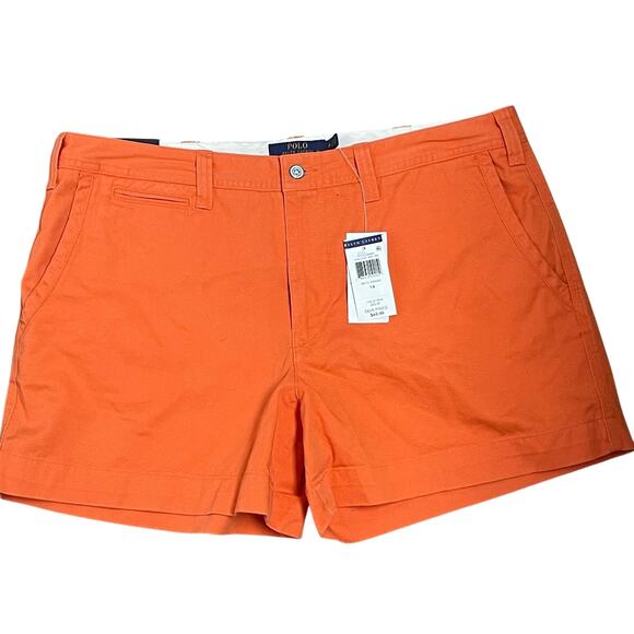 Polo Ralph Lauren Pony Logo Twill Chino Beach Golf Shorts Size 14 NEW Preppy - Picture 1 of 3